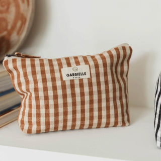 Trousse vichy Brique gabrielle paris coton en herbe
