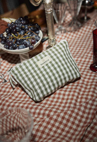 Trousse vichy Kaki gabrielle paris coton en herbe