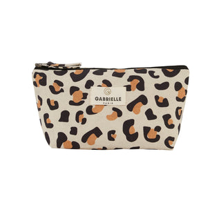 Trousse  léopard beauté gabrielle paris coton en herbe