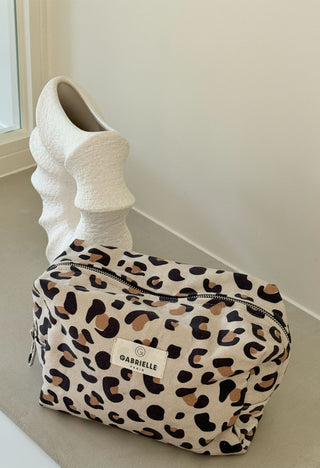  trousse de toilette léopard gabrielle paris coton en herbe