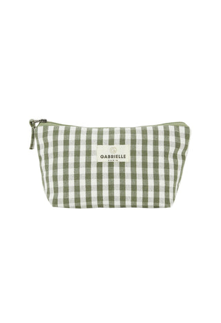 Trousse vichy Kaki gabrielle paris coton en herbe