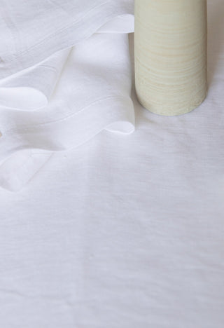 Nappe en lin lavé blanc gabrielle paris coton en herbe